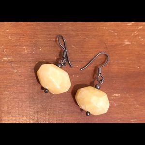 Golden/Beige Stone Earrings